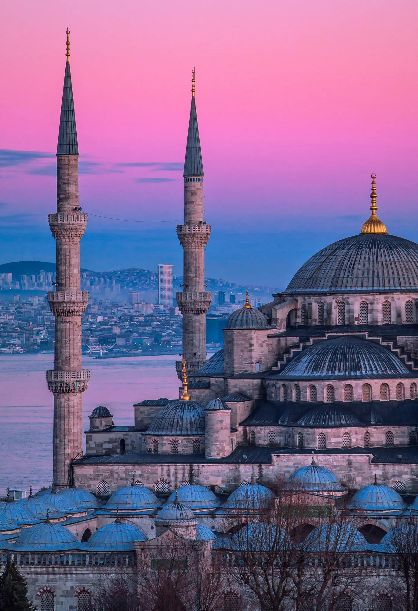 Istanbul skyline at dusk